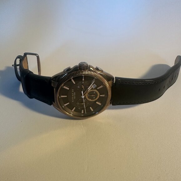 Coach Jackson Chronograph Men’s Watch | Rose Gold | Leather Strap | Restored - Picture 5 of 6